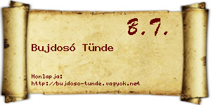 Bujdosó Tünde névjegykártya